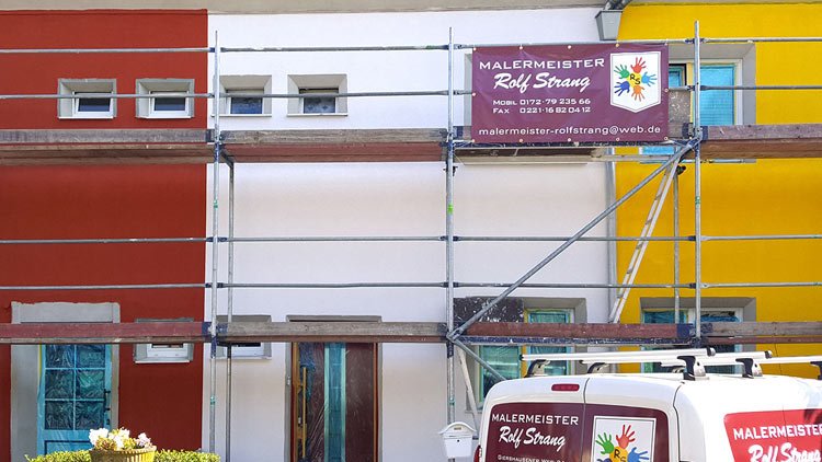 Hausfassaden gestrichen vom Malerbetrieb Köln